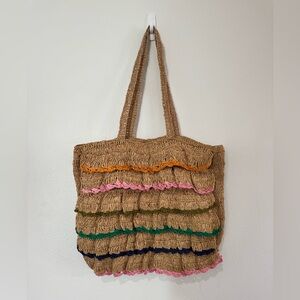 Maeve Multicolor Woven Tote Bag
